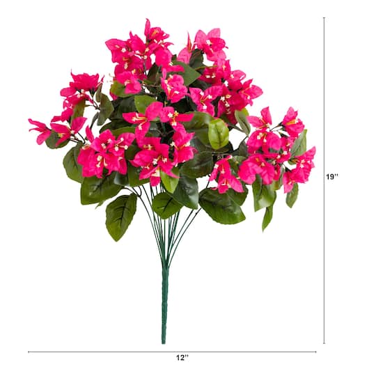 19" UV Resistant Artificial Bougainvillea Bushes